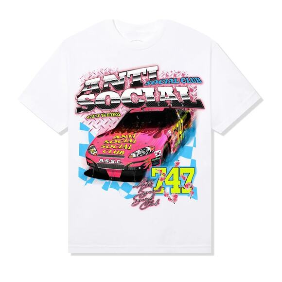 Anti Social Social Club Speechless Nascar Tee*Size Large*SOLD OUT*New with‎ tags - Picture 1 of 4